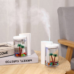 Humidificador con carga USB, atomizador de aire doméstico, luz nocturna para oficina, escritorio y coche. 