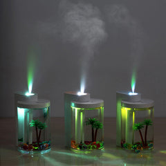 Humidificador con carga USB, atomizador de aire doméstico, luz nocturna para oficina, escritorio y coche. 