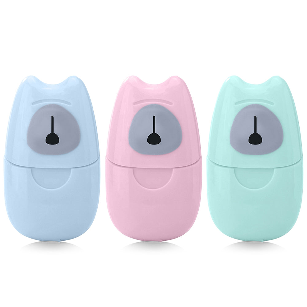 Mini Travel Soap Paper Box Built-in 50PCS Sheets Flower Fragrance Disposable Hand Washing Tablets