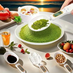 AccuMeasure Digital Kitchen Scale Spoon - LCD Display, 0.1g-500g Precision, Battery-Powered, Ideal For Cooking, Baking, And Portion Control