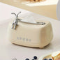 Caja de pañuelos decorativa de escritorio con forma de conejo, color crema, para guardar servilletas de cocina y sala de estar.