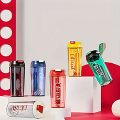 14oz 2-In-1 Travel Coffee Mug Protein Shaker Bottle,Coffee Cups With Lids,BPA-Free,Best Insulated/Iced Coffee Cup Tea Mug Shaker Cup,Ideal For Travel And Gym