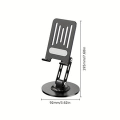 Adjustable Height Portable Desktop Stand - 360° Rotating Aluminum Alloy Phone & Tablet Holder - Universal for Smartphones & Tablets - Wholesale Bulk Supply