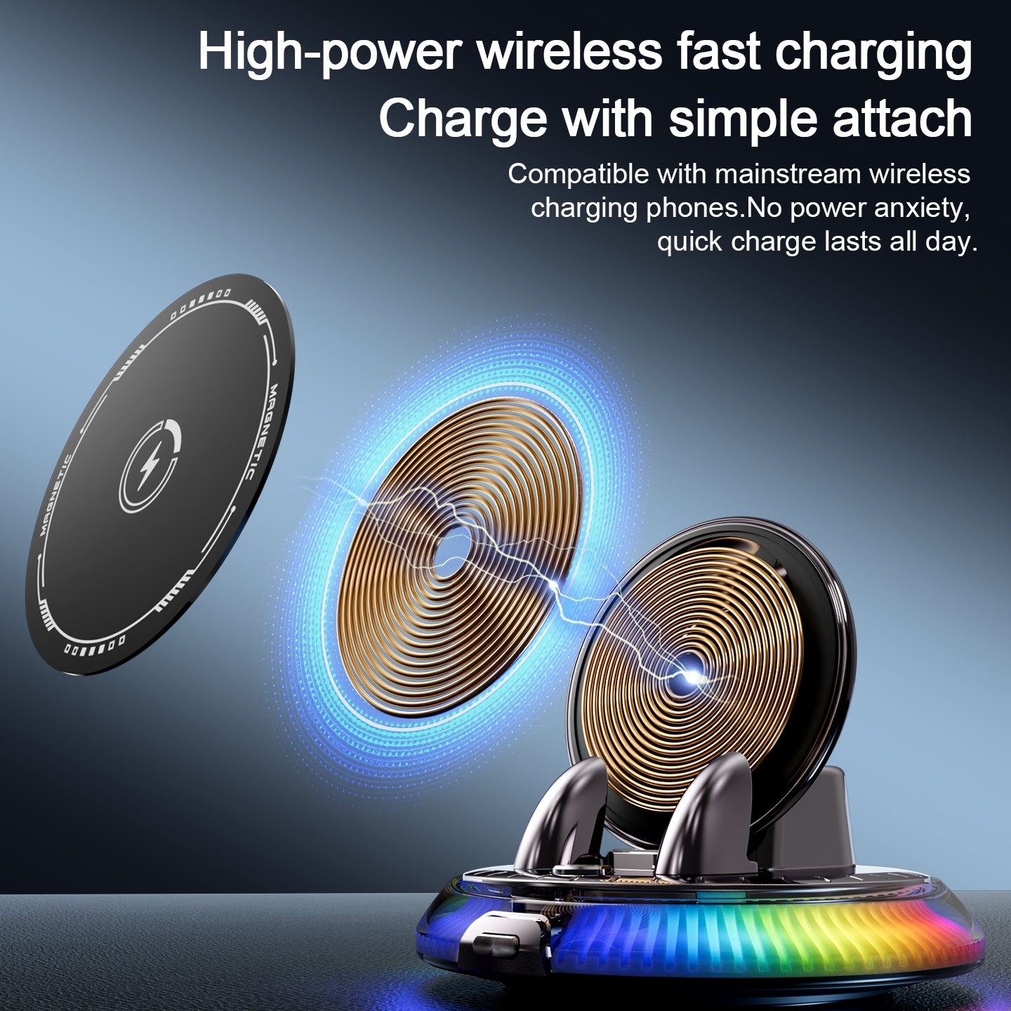 SD40 reusable adhesive wireless charging car mount