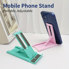Portable Desktop Phone Stand - Foldable & Easy to Store - 6 Adjustable Viewing Angles - Universal Smartphone Holder