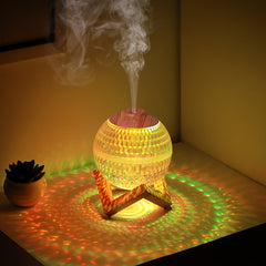 Ultrasonic Cool Mist Air Humidifier with USB Multicolor Ambient Table Lamp Night Light, Essential Oil Diffuser