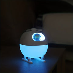 Ultrasonic Cool Mist Air Humidifier with Helicopter Design & USB Multi-Color Ambient Night Light - The Ideal Mini & Small Home Humidifier for Bedrooms