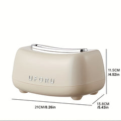 Caja de pañuelos decorativa de escritorio con forma de conejo, color crema, para guardar servilletas de cocina y sala de estar.