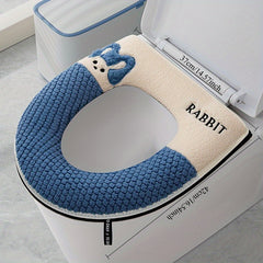 Toilet seat cover, household toilet seat cushion with zipper, suitable for all seasons, waterproof and washable.