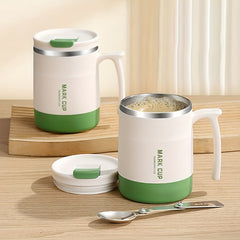 17oz 304 Stainless Steel Double-Walled Insulated Travel Coffee Mug, Tumbler with Lid, Ultimate Office Companion for Hot/Cold Coffee & Tea