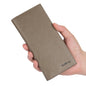Baellerry Thin Soft Solid Color Long Vertical Photo Cash Card Wallet for Men