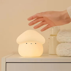 Charming Mushroom LED Night Light - Touch Control, Rechargeable Battery-Powered Table Lamp for Home & Outdoor Use