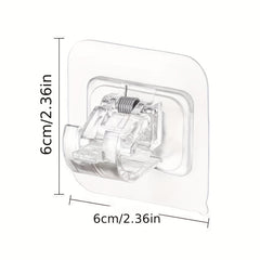 Curtain Rod Hook Curtain Rod Clip Fixer Non-drilling Adhesive Bracket Clip Horizontal Rod Door Curtain Extension Rod Sticky Hook