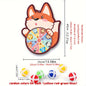 1pc Youngsters' Sticky Ball Target Board with 6 Balls & Hook - Cartoon Animal Game Featuring Fox, Elephant, Dinosaur - Ideal for Birthday Parties & Youngsters' Event Games, Indoor Fabric Playset, Educational Puzzle Activity, Youngsters'S Party Games|Carto