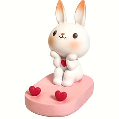 1pc Cartoon Bunny Desktop Decorative Phone & Tablet Stand - Creative Holder - Perfect Birthday & Valentine’s Gift - Wholesale Bulk Supply