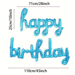 1 Set Of Conjoined Letters Happy Birthday Aluminum Foil Balloon Happy Birthday Aluminum Foil Balloon, Halloween Decorations, Christmas Decorations, Themed Balloons, Chrome Balloons for Birthday, Reusable Balloon Garland, Halloween Foil Balloons, Balloon S