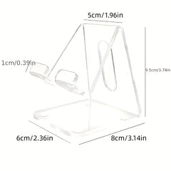 Acrylic Phone Stand - Premium Clear Display Holder - Ideal for Desktop & Countertop Use - Universal Smartphone Display