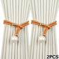 2pcs Luxury French Curtain Tiebacks with Artificial Pearl Decoration, Convenient Hanging Tieback Decorative Curtain Fixer, Suitable for Home Bedroom Office Decorative Curtain Tiebacks