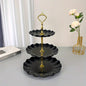 3 Tier Cupcake Stand, European Ruffled or Laciness Dessert Tower Tray for Tea Parties, Dances and Weddings