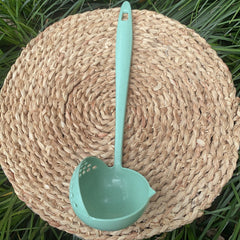 1pc High-Quality 2-in-1 Soup & Strainer Spoon - Long Handle, Wheat Straw Plastic, Perfect for Hot Pot & Soups, Food-Safe Kitchen Utensil, Soup Spoon