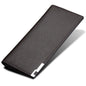 Baellerry Thin Soft Solid Color Long Vertical Photo Cash Card Wallet for Men