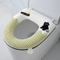 Thickened toilet seat cover with cat design, suitable for all seasons