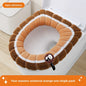 Panda-patterned thickened toilet seat cover, suitable for all seasons.