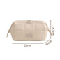 Large Capacity Travel Makeup Bag - Portable Cosmetic Organizer for Skincare & Lipsticks, Frame Opening Toiletry Bag with Handle