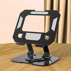 360° Rotating Carbon Steel Tablet Stand - Adjustable & Foldable Portable Holder - Compatible with Smartphones & Tablets - Multi-Functional Design for Live Streaming & Video Calls - Heavy-Duty Durable Construction - Tablet Accessories Wholesale