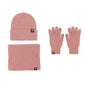 Winter hat men's fleece thickened knitted hat scarf gloves three-piece set thermal hat children