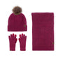 Winter hat women's fleece thickened hat scarf gloves women's three-piece suit knitted thermal gloves men