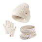 Winter Children's Knitted Gloves Hat Scarf Three-piece Set Outdoor Warm Hat Three-piece Set