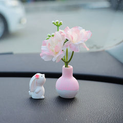 Mini simulation creative vase handicraft ornament, micro landscape ornament, center console car interior jewelry