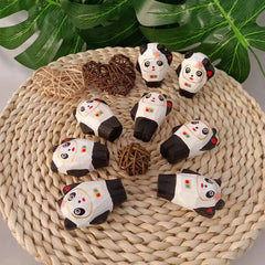 Handmade wooden engraving and painting cute cartoon ornaments