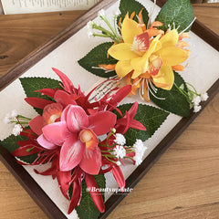 New fabric flower hairpin