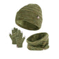 Winter Children's Knitted Gloves Hat Scarf Three-piece Set Outdoor Warm Hat Three-piece Set