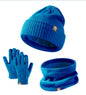 Winter Children's Knitted Gloves Hat Scarf Three-piece Set Outdoor Warm Hat Three-piece Set
