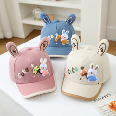 2026 new baseball, male rabbit ears cartoon visor cap cap