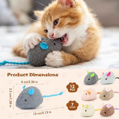 Simulated plush mouse cat toy interactive cat toy