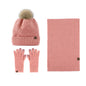 Winter hat women's fleece thickened hat scarf gloves women's three-piece suit knitted thermal gloves men