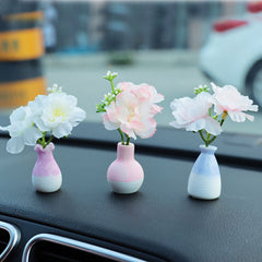 Mini simulation creative vase handicraft ornament, micro landscape ornament, center console car interior jewelry