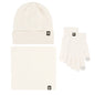 Winter hat women's fleece thickened hat scarf gloves women's three-piece suit knitted thermal gloves men