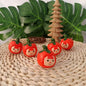 Handmade wooden engraving and painting cute cartoon ornaments