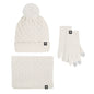 Winter hat men's fleece thickened knitted hat scarf gloves three-piece set thermal hat children