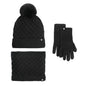Winter hat men's fleece thickened knitted hat scarf gloves three-piece set thermal hat children