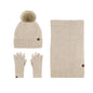 Winter hat women's fleece thickened hat scarf gloves women's three-piece suit knitted thermal gloves men
