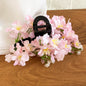Spring new fabric flower hairpin elegant and exquisite temperament niche idyllic hairpin light luxury high-end hairpin