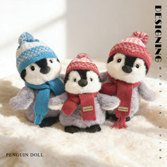 Cute Hat Scarf Penguin Plush Toy