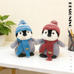 Cute Hat Scarf Penguin Plush Toy