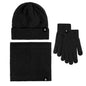Winter hat women's fleece thickened hat scarf gloves women's three-piece suit knitted thermal gloves men